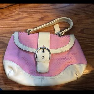 Pink Coach shoulder bag